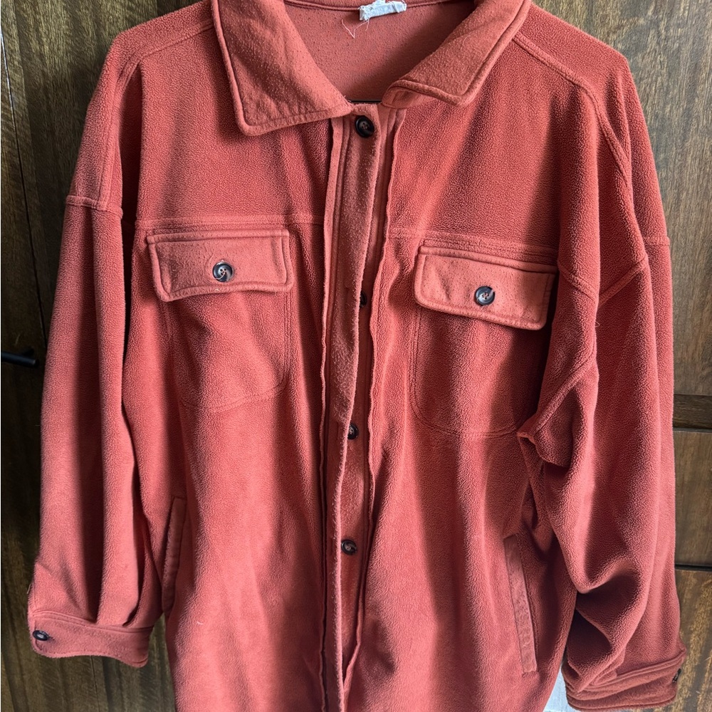 Very Comfy Rust Shacket - VGUC